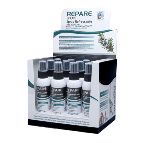 EXPOSITOR 12uds SPRAY REFRESCANTE REPARE SPORT